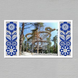 Bojnice - Vyhliadková veža - magnet DL Slovakia prořezávaný 2