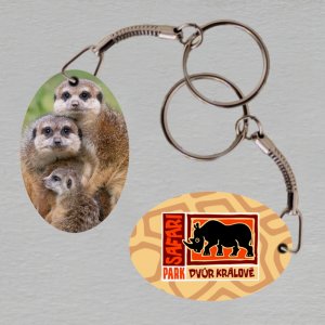 Safari park - Dvůr Králové n/Labem - Surikaty - klíčenka ovál