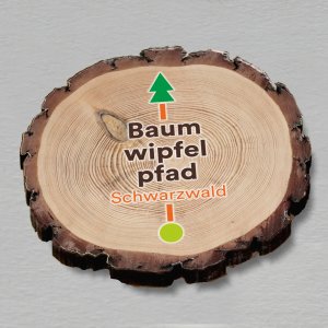 Baumwipfelpfad - Schwarzwald - podtácek laser kůra