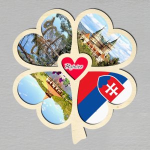 Bojnice - Vyhliadková veža - Magnet Čtyřlístek dvojitý