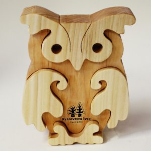 Kráľovstvo lesa - puzzle masiv sova