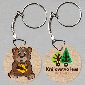 Kráľovstvo lesa - klíčenka kulatá - medvěd - logo