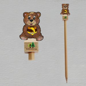 Kráľovstvo lesa - tužka medvěd jednostranný potisk soklíku