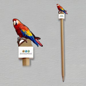 ZOO Olomouc - tužka papoušek s jednostranným potiskem soklíku