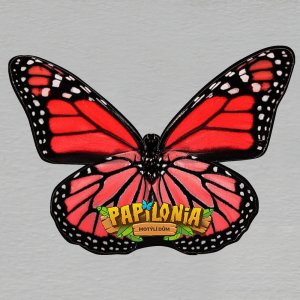 Motýlí dům Papilonia - Motýl červený - magnet ořez