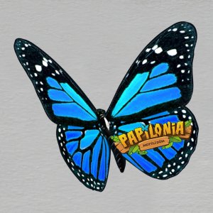 Motýlí dům Papilonia - Motýl modrý - magnet ořez