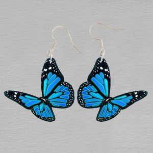 Motýlí dům Papilonia - Motýl modrý - náušnice