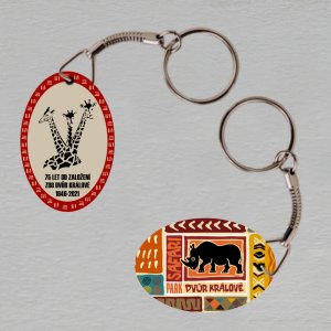 ZOO Dvůr Králové - klíčenka ovál - 75 let od založení