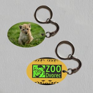 ZOO Dvorec - Lvíče - logo - klíčenka