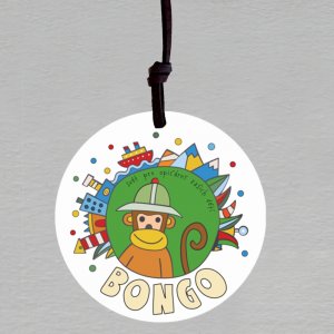 Bongo park - medaile bilá s jednostranným tiskem
