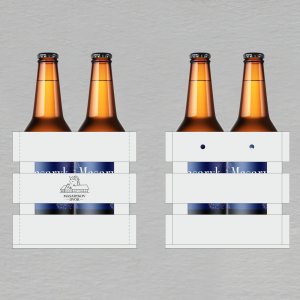 Masarykov dvor - bedýnka na 4 piva, oboustranný gravír