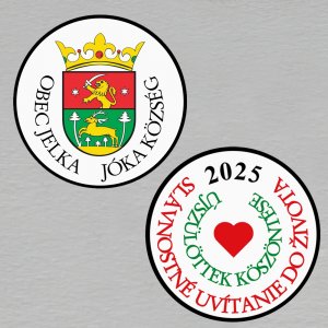 Obec Jelka - 2024 - kulatý podtácek 12 cm