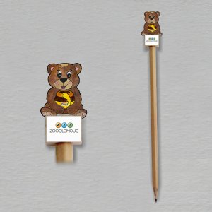 ZOO Olomouc - Medvěd - tužka s jednostranným potiskem soklíku