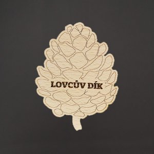 Lovcův dík - šiška - otvírák s magnetem a gravírem
