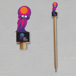 Svět medúz - tužka s jednostranným potiskem soklíku