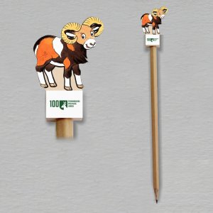 ČMMJ 100 - tužka muflon s jednostranným potiskem soklíku