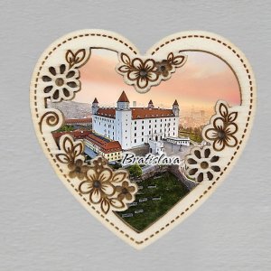 Bratislava - Hrad - magnet srdce dvojité