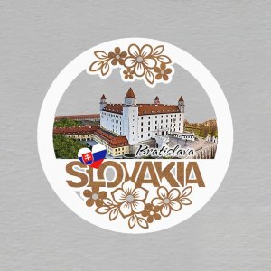 Bratislava - Hrad - magnet - kulatý Slovakia