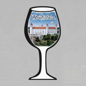 Bratislava - Hrad - magnet - sklenice