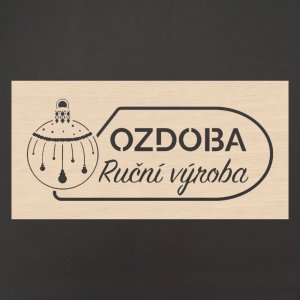 Ozdoba Cz - cedule přírodní 80 x 40 cm