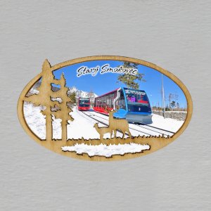 Hrebienok - magnet ovál dvojitý světlý