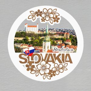 Bratislava - magnet kulatý Slovakia