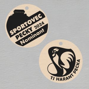 Sportovec Pecka 2025 - medaile s oboustranným tiskem