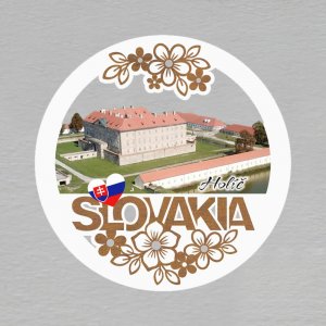 Holíč - magnet kulatý Slovakia
