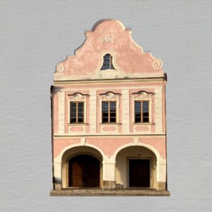 Telč - domek 5 - magnet ořez masiv
