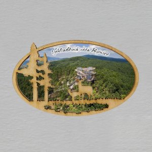 Bojnice - Vyhliadková veža - magnet ovál dvojitý