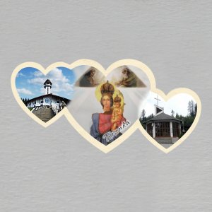 Turzovka - magnet tři srdce dvojitý