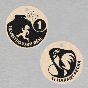 Silvestrovský běh - 1. místo - medaile