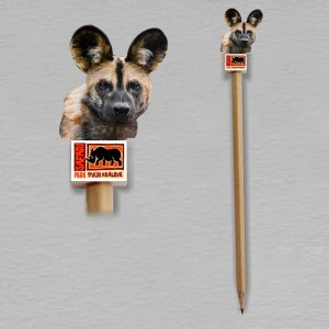 Safari Park Dvůr Králové - Pes hyenovitý - tužka s jednostranným potiskem soklíku