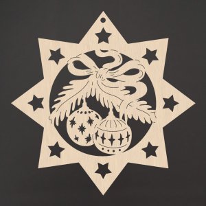 Hvězda silná - koule - ozdoba buková