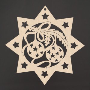 Hvězda silná - koule - ozdoba buk