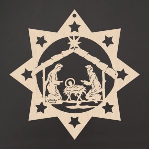 Hvězda silná - betlém - ozdoba buk