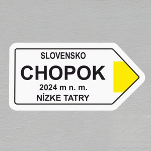 Chopok - magnet směrovka žlutá