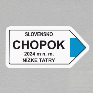 Chopok - magnet směrovka modrá
