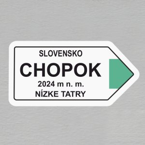 Chopok - magnet směrovka zelená