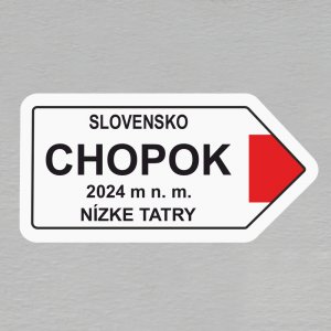 Chopok - magnet směrovka červená