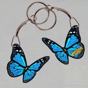 Papilonia Budapešť - motýl modrý - klíčenka
