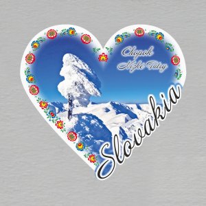 Chopok - magnet srdce 4 - masiv ořez