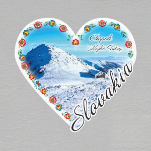 Chopok - magnet srdce 1 - masiv ořez