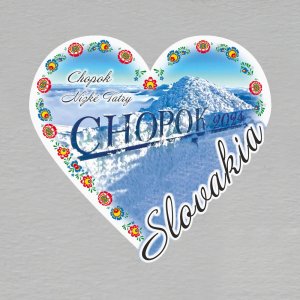 Chopok - magnet srdce 2 - masiv ořez