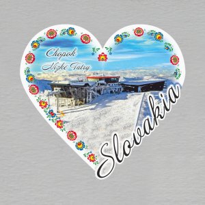 Chopok - magnet srdce 3 - masiv ořez