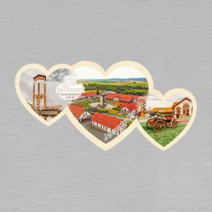 Masarykov dvor - magnet tři srdce dvojité