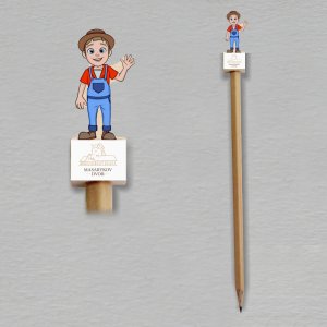 Masarykov dvor - chlapec - tužka s jednostranným potiskem soklíku