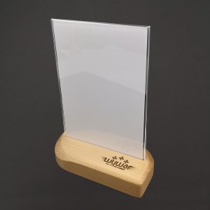 Pivovar Wywar - menu stojánek s plexi a oboustranným gravírem