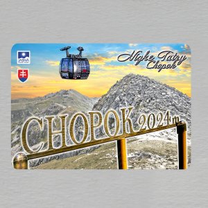Chopok - magnet obdélník 10x7 cm