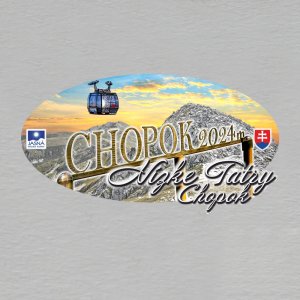 Chopok - magnet ovál velký 4
